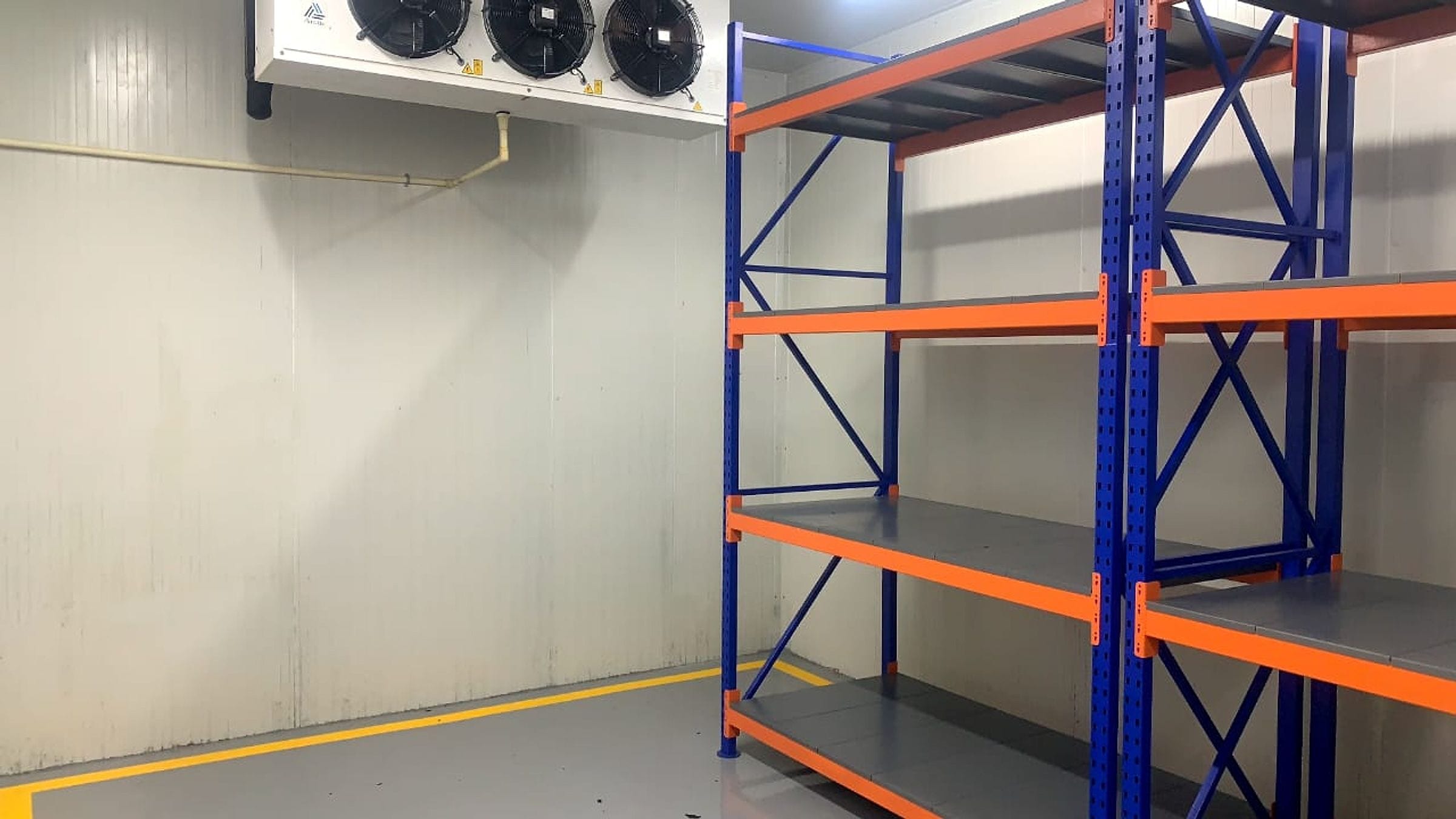 Interior view of a temperature-controlled cold storage room at the facility